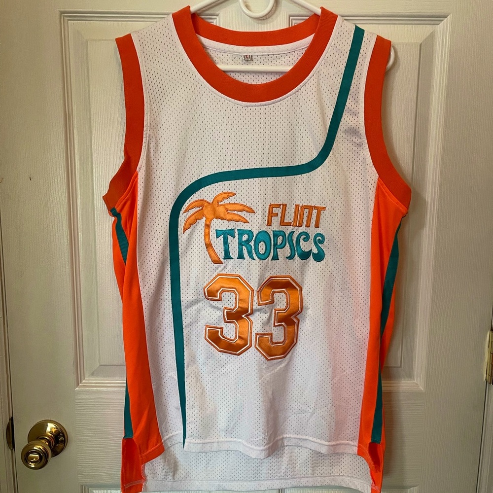 OFFER! Large Flint Tropics Semi Pro Jackie Moon Will Ferrell jersey